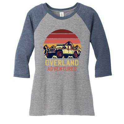 Overland Adventures Women's Tri-Blend 3/4-Sleeve Raglan Shirt