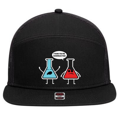 Overreacting 7 Panel Mesh Trucker Snapback Hat