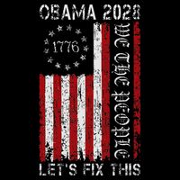 Obama Vintage Flag Retro Patriotic 2028 Political Protest Bucket Hat