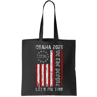 Obama Vintage Flag Retro Patriotic 2028 Political Protest Bag