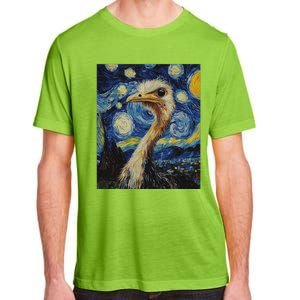 Ostrich Van Gogh Style Starry Night Adult ChromaSoft Performance T-Shirt