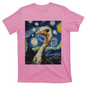 Ostrich Van Gogh Style Starry Night T-Shirt