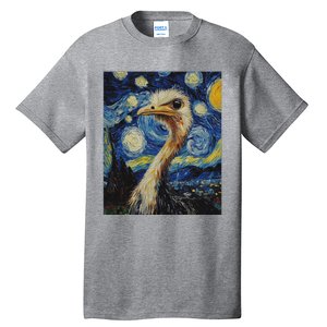 Ostrich Van Gogh Style Starry Night Tall T-Shirt