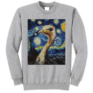 Ostrich Van Gogh Style Starry Night Tall Sweatshirt