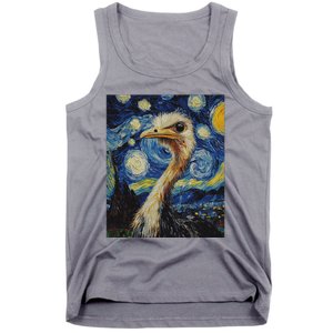 Ostrich Van Gogh Style Starry Night Tank Top