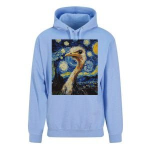 Ostrich Van Gogh Style Starry Night Unisex Surf Hoodie