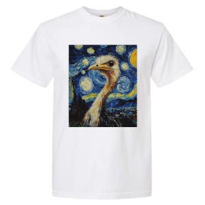 Ostrich Van Gogh Style Starry Night Garment-Dyed Heavyweight T-Shirt