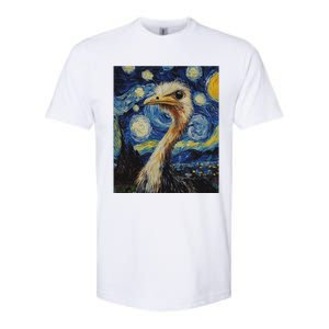 Ostrich Van Gogh Style Starry Night Softstyle CVC T-Shirt