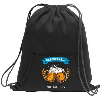 Oktoberfest Vintage German Beer Drinking Sweatshirt Cinch Pack Bag