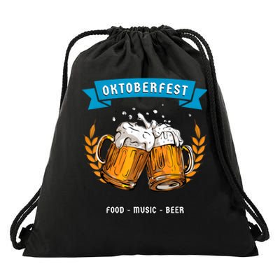 Oktoberfest Vintage German Beer Drinking Drawstring Bag