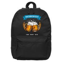 Oktoberfest Vintage German Beer Drinking 16 in Basic Backpack