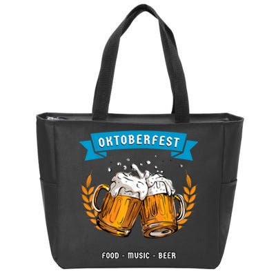 Oktoberfest Vintage German Beer Drinking Zip Tote Bag