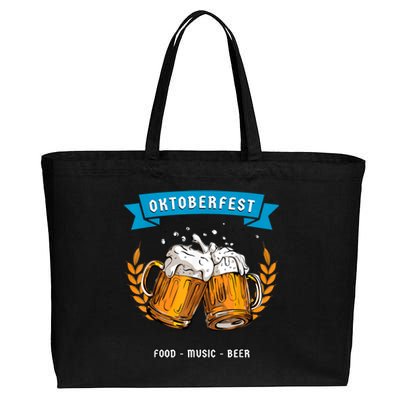 Oktoberfest Vintage German Beer Drinking Cotton Canvas Jumbo Tote