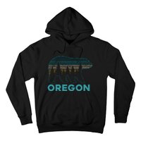 Oregon Vintage Grizzly Bear Nature Hiking Souvenir Hoodie