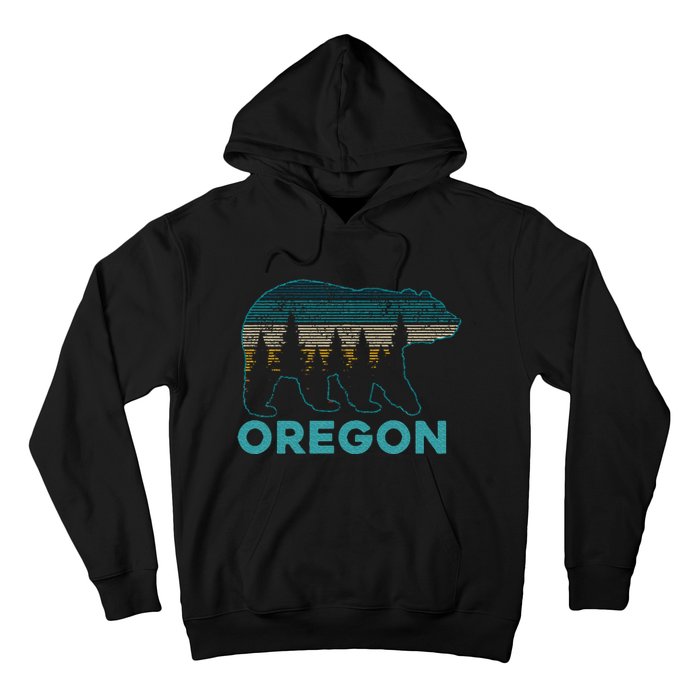 Oregon Vintage Grizzly Bear Nature Hiking Souvenir Hoodie