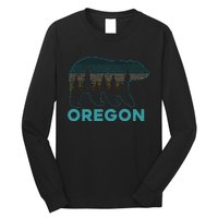 Oregon Vintage Grizzly Bear Nature Hiking Souvenir Long Sleeve Shirt