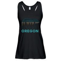 Oregon Vintage Grizzly Bear Nature Hiking Souvenir Ladies Essential Flowy Tank