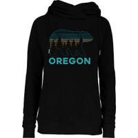 Oregon Vintage Grizzly Bear Nature Hiking Souvenir Womens Funnel Neck Pullover Hood