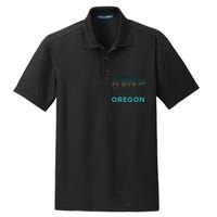 Oregon Vintage Grizzly Bear Nature Hiking Souvenir Dry Zone Grid Polo