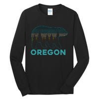 Oregon Vintage Grizzly Bear Nature Hiking Souvenir Tall Long Sleeve T-Shirt