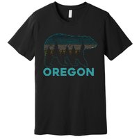 Oregon Vintage Grizzly Bear Nature Hiking Souvenir Premium T-Shirt