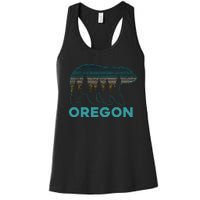 Oregon Vintage Grizzly Bear Nature Hiking Souvenir Women's Racerback Tank