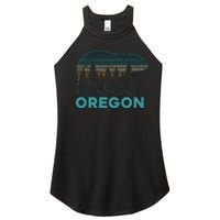 Oregon Vintage Grizzly Bear Nature Hiking Souvenir Women's Perfect Tri Rocker Tank