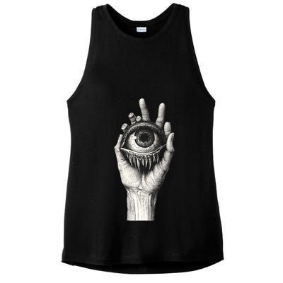 Obscure Visions Goth Alt Macabre Creepy Ladies PosiCharge Tri-Blend Wicking Tank