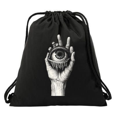 Obscure Visions Goth Alt Macabre Creepy Drawstring Bag