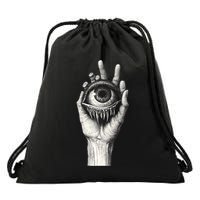 Obscure Visions Goth Alt Macabre Creepy Drawstring Bag