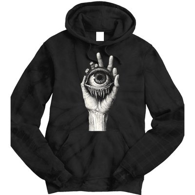 Obscure Visions Goth Alt Macabre Creepy Tie Dye Hoodie