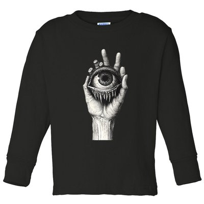 Obscure Visions Goth Alt Macabre Creepy Toddler Long Sleeve Shirt