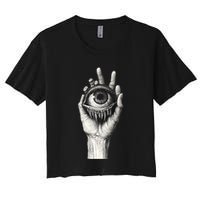 Obscure Visions Goth Alt Macabre Creepy Crop Top