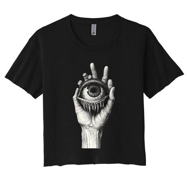 Obscure Visions Goth Alt Macabre Creepy Crop Top