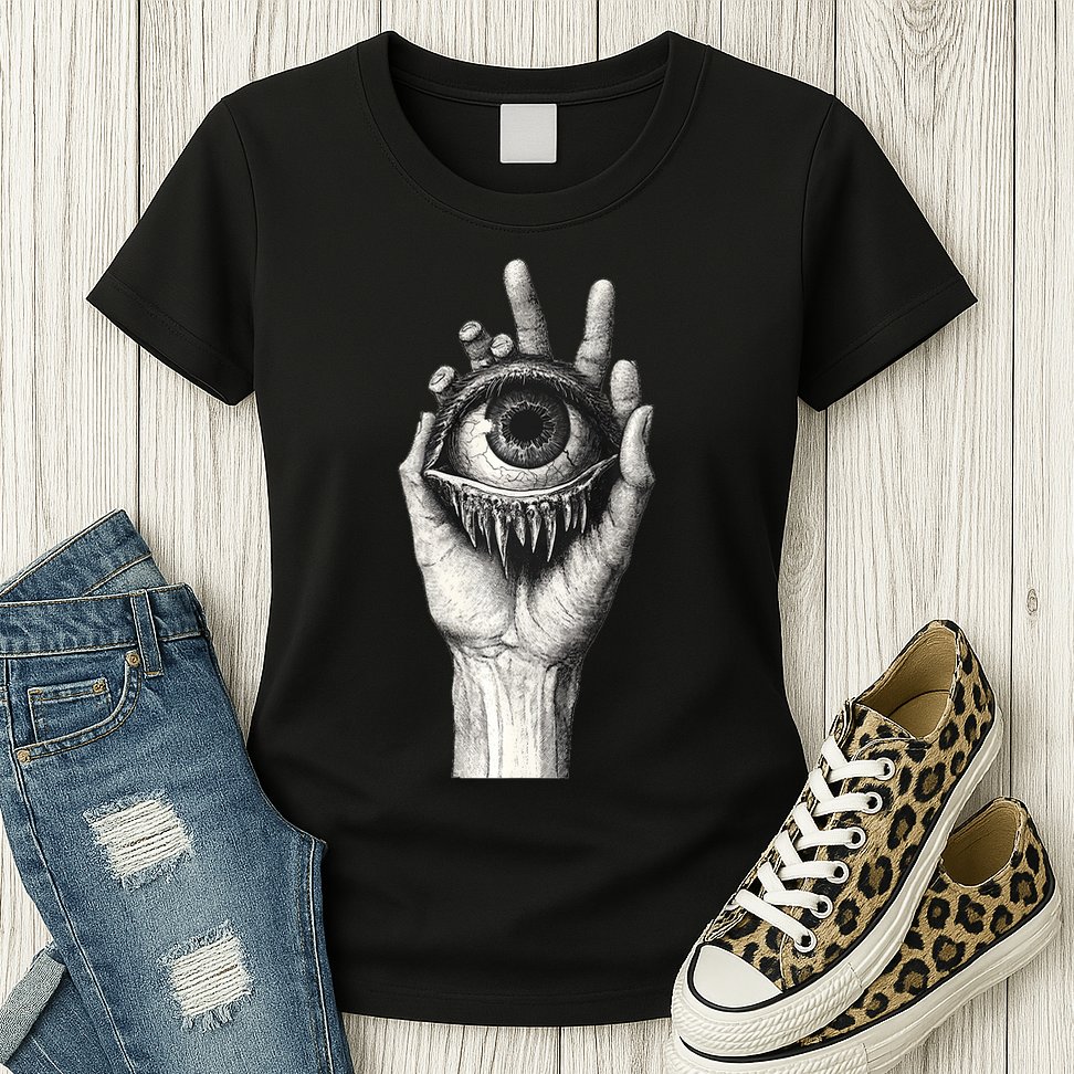 Obscure Visions Goth Alt Macabre Creepy Womens T-Shirt