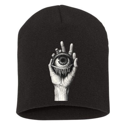 Obscure Visions Goth Alt Macabre Creepy Short Acrylic Beanie