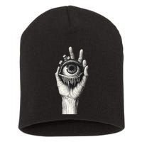 Obscure Visions Goth Alt Macabre Creepy Short Acrylic Beanie