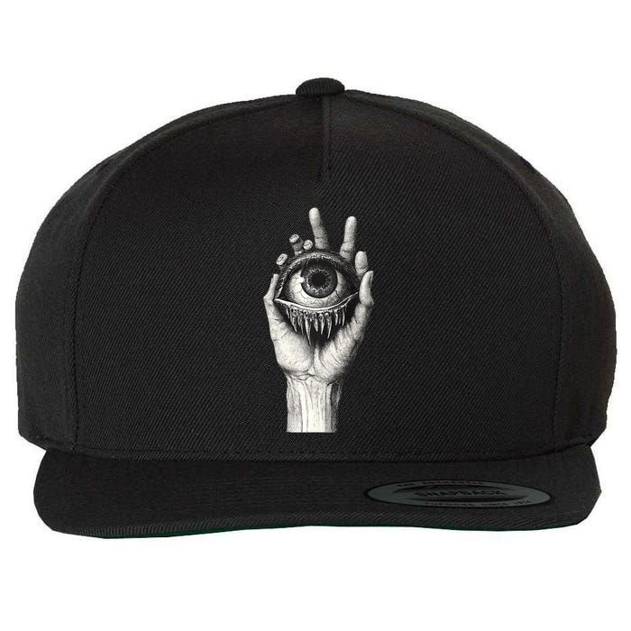 Obscure Visions Goth Alt Macabre Creepy Wool Snapback Cap