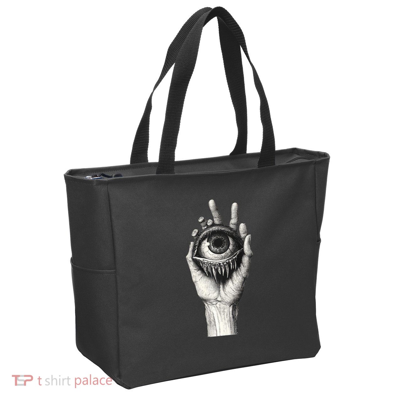 Obscure Visions Goth Alt Macabre Creepy Zip Tote Bag