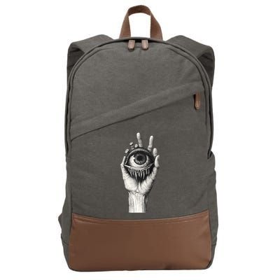Obscure Visions Goth Alt Macabre Creepy Cotton Canvas Backpack
