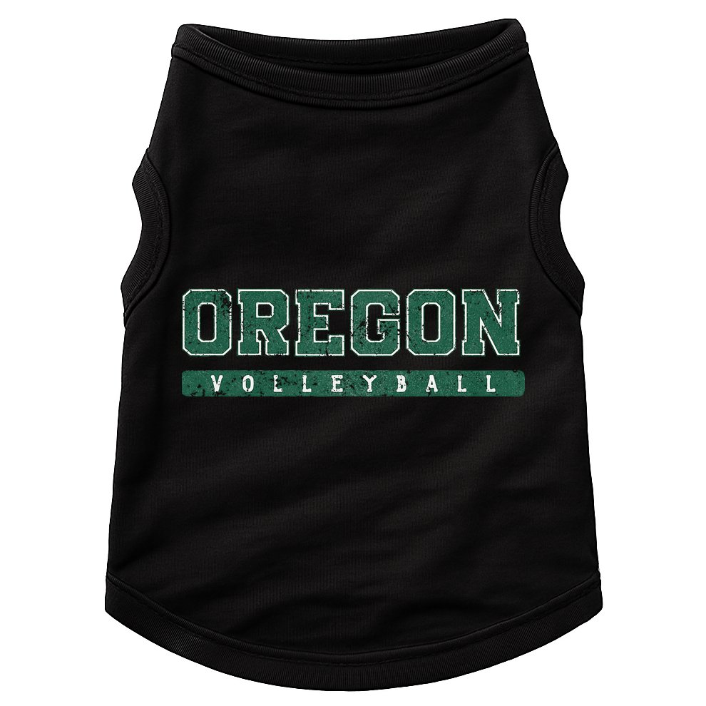 Oregon Volleyball Green Vintage Doggie Tank