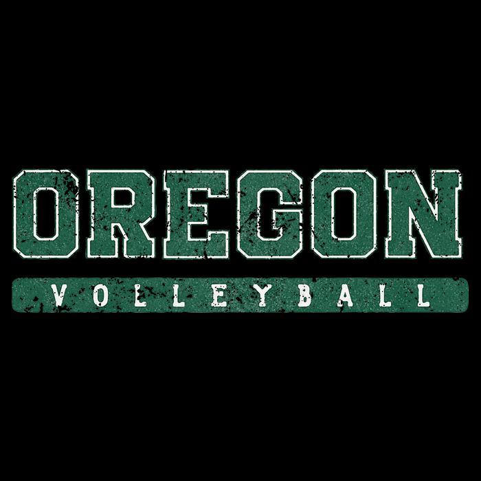 Oregon Volleyball Green Vintage Button