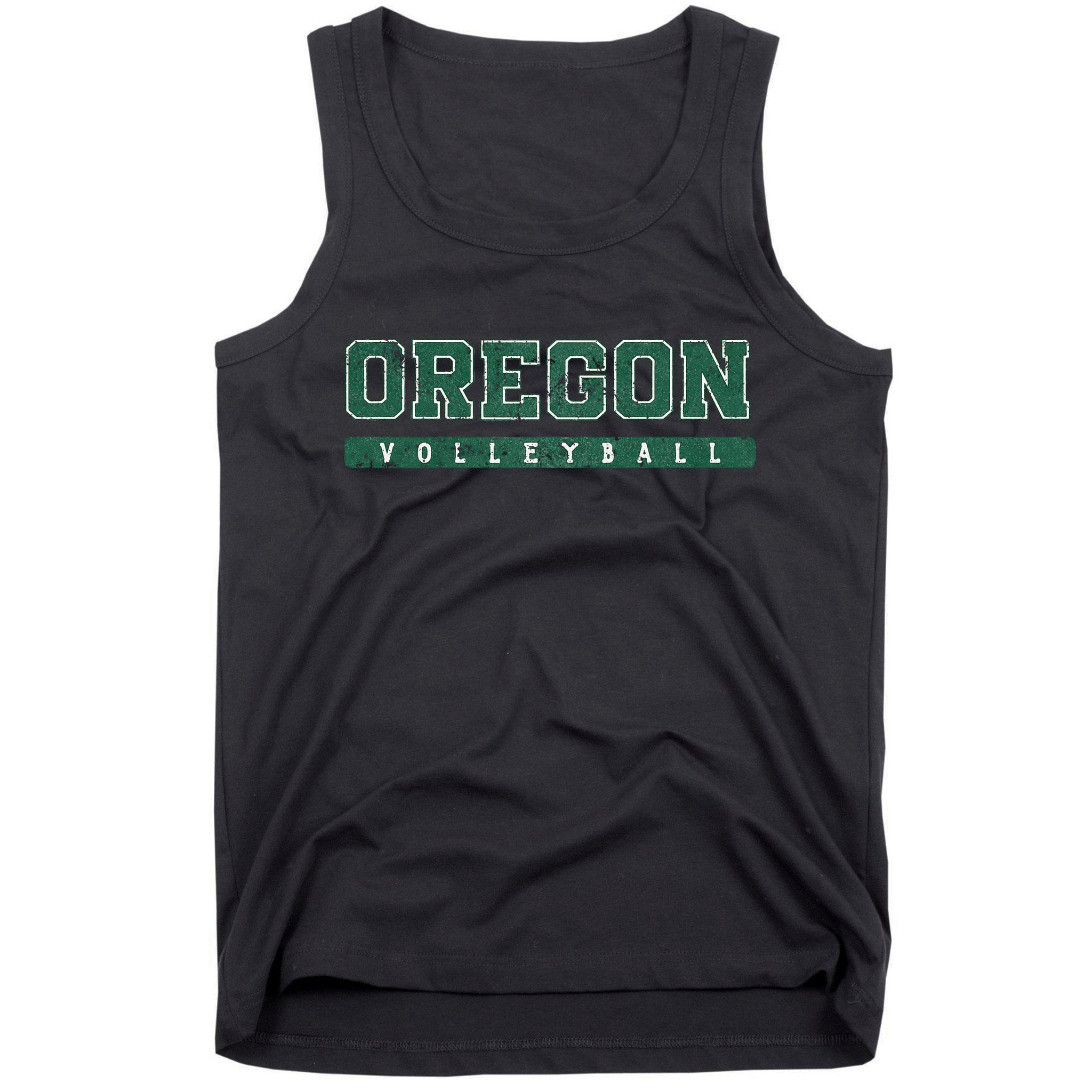 Oregon Volleyball Green Vintage Tank Top
