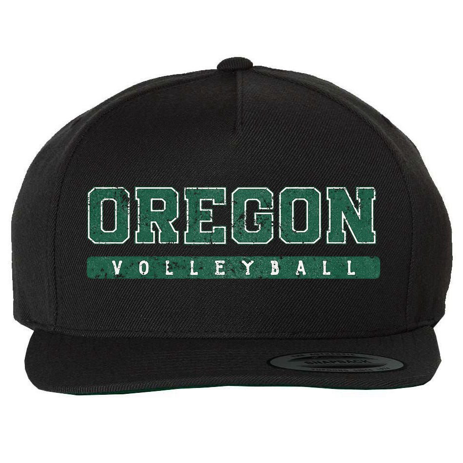 Oregon Volleyball Green Vintage Wool Snapback Cap