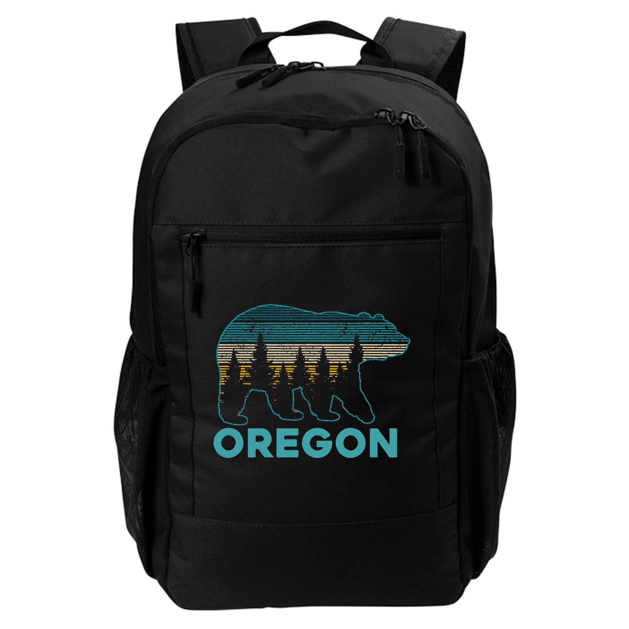 Oregon Vintage Grizzly Bear Nature Hiking Souvenir Backpack
