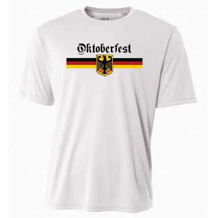 OKTOBERFEST Vintage German Flag Coat Of Arms Banner Crest Cooling Performance Crew T-Shirt