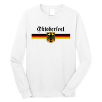 OKTOBERFEST Vintage German Flag Coat Of Arms Banner Crest Long Sleeve Shirt