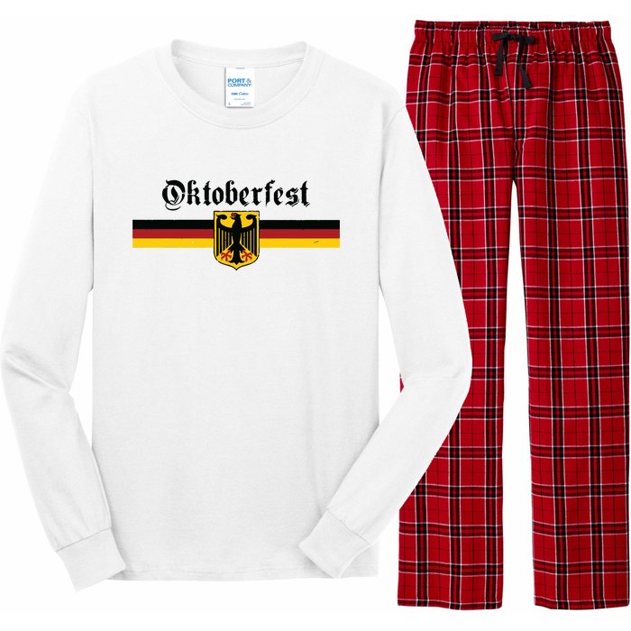 OKTOBERFEST Vintage German Flag Coat Of Arms Banner Crest Long Sleeve Pajama Set