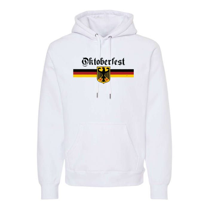 OKTOBERFEST Vintage German Flag Coat Of Arms Banner Crest Premium Hoodie