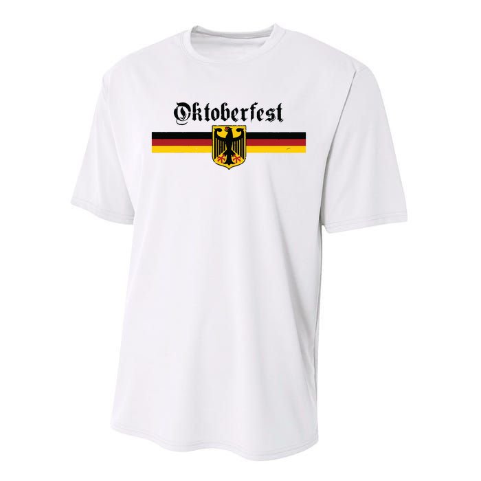 OKTOBERFEST Vintage German Flag Coat Of Arms Banner Crest Performance Sprint T-Shirt